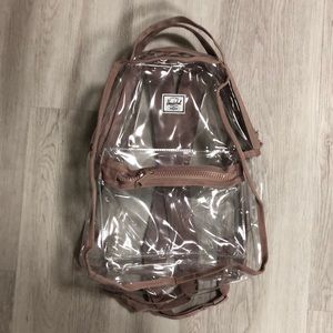 Herschel backpack- Clear and light purple- NWOT